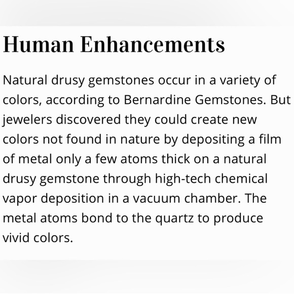 Titanium Druzy 925 Large Gemstone Necklace - Picture 6 of 8